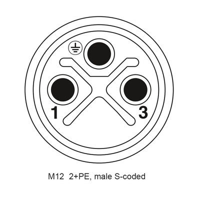 Η αρσενική επιτροπή Scoket IP68 3pin φλαντζών τοποθετεί τον αδιάβροχο συνδετήρα M12 με την υποδοχή κώδικα πλεξίδων S