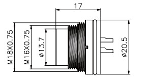 3 οι αδιάβροχοι ηλεκτρικοί συνδετήρες καρφιτσών, κυκλική επιτροπή τοποθετούν το συνδετήρα αισθητήρων 5 καρφιτσών
